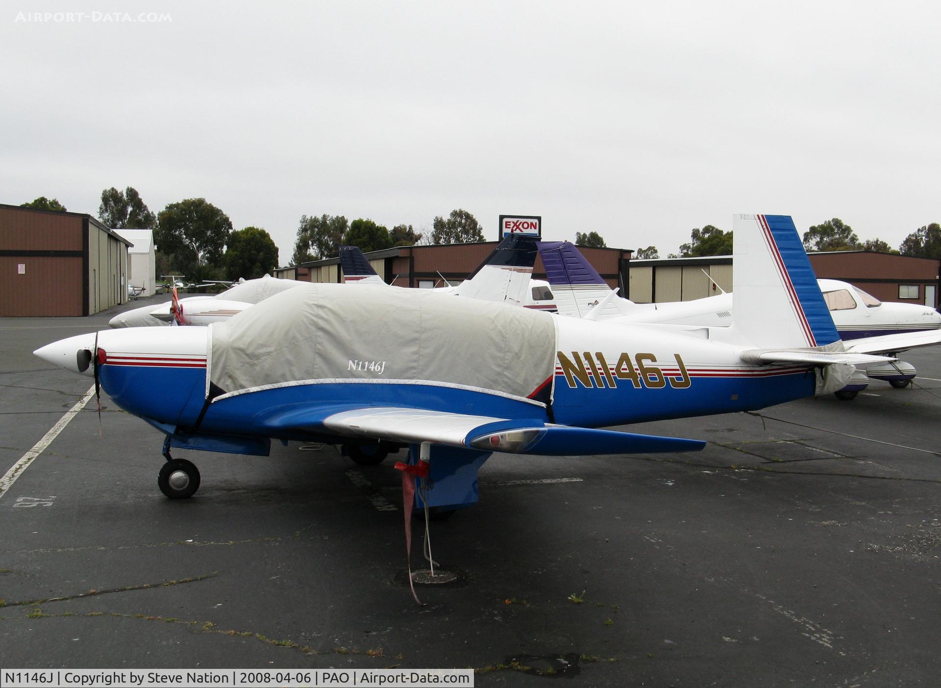 N1146J, 1981 Mooney M20J 201 C/N 24-1197, 1981 Mooney M20J with cover @ Palo Alto, CA