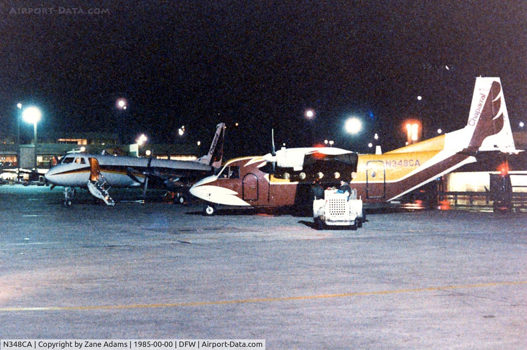 N348CA, 1981 CASA C-212-CC C/N 175, Chaparall Airlines Casa-212 on the ramp at DFW