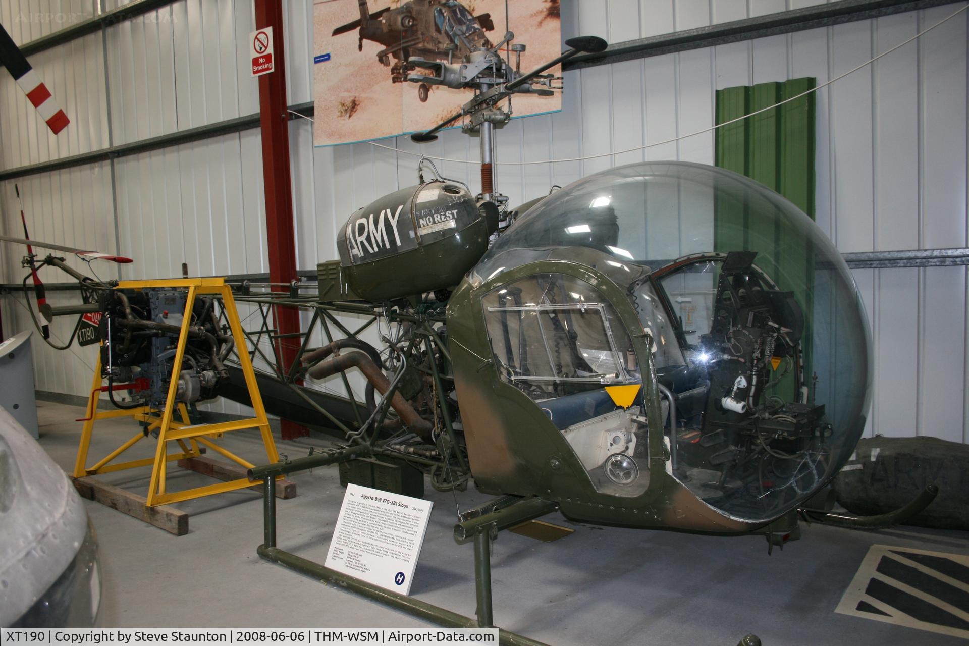 XT190, 1965 Westland Sioux AH.1 C/N WA349, Taken at the Helicopter Museum (http://www.helicoptermuseum.co.uk/)