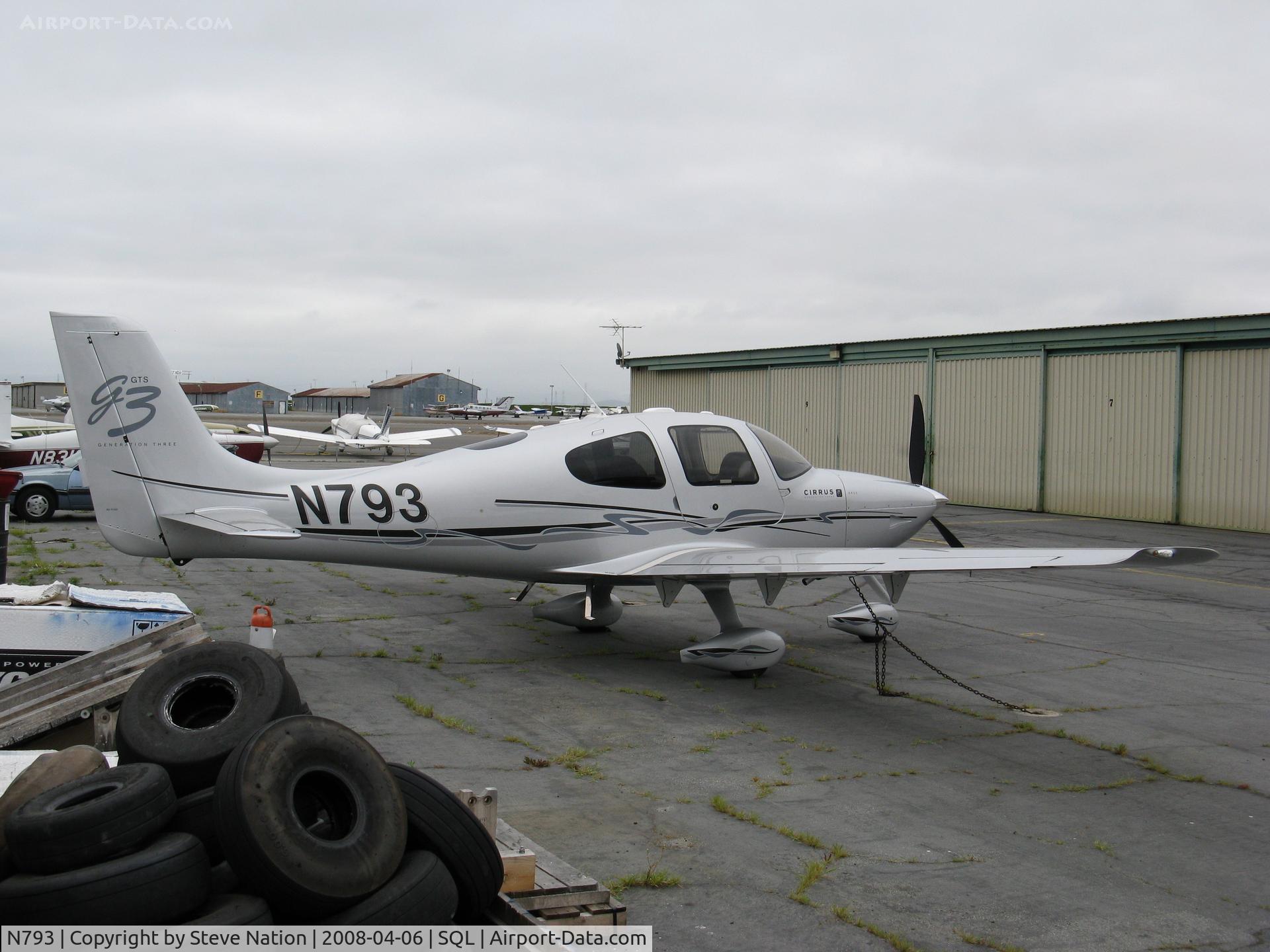 N793, Luscombe 8E Silvaire C/N 2697, 2008 Cirrus SR22 Generation 3 @ San Carlos, CA