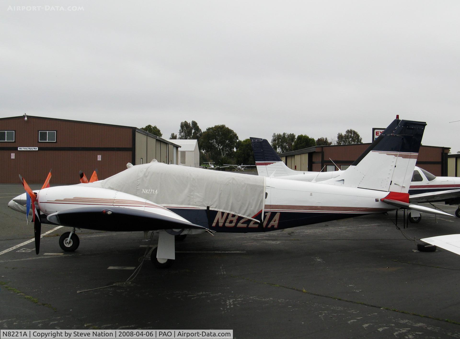 N8221A, 1980 Piper PA-34-200T C/N 34-8070224, 1980 Piper PA-34-200T with cover @ Palo Alto, CA