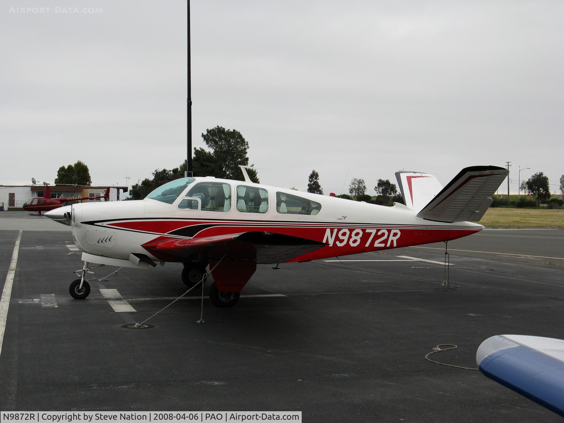 N9872R, 1960 Beech M35 Bonanza C/N D-6425, 1960 Beech M35 @ Palo Alto, CA