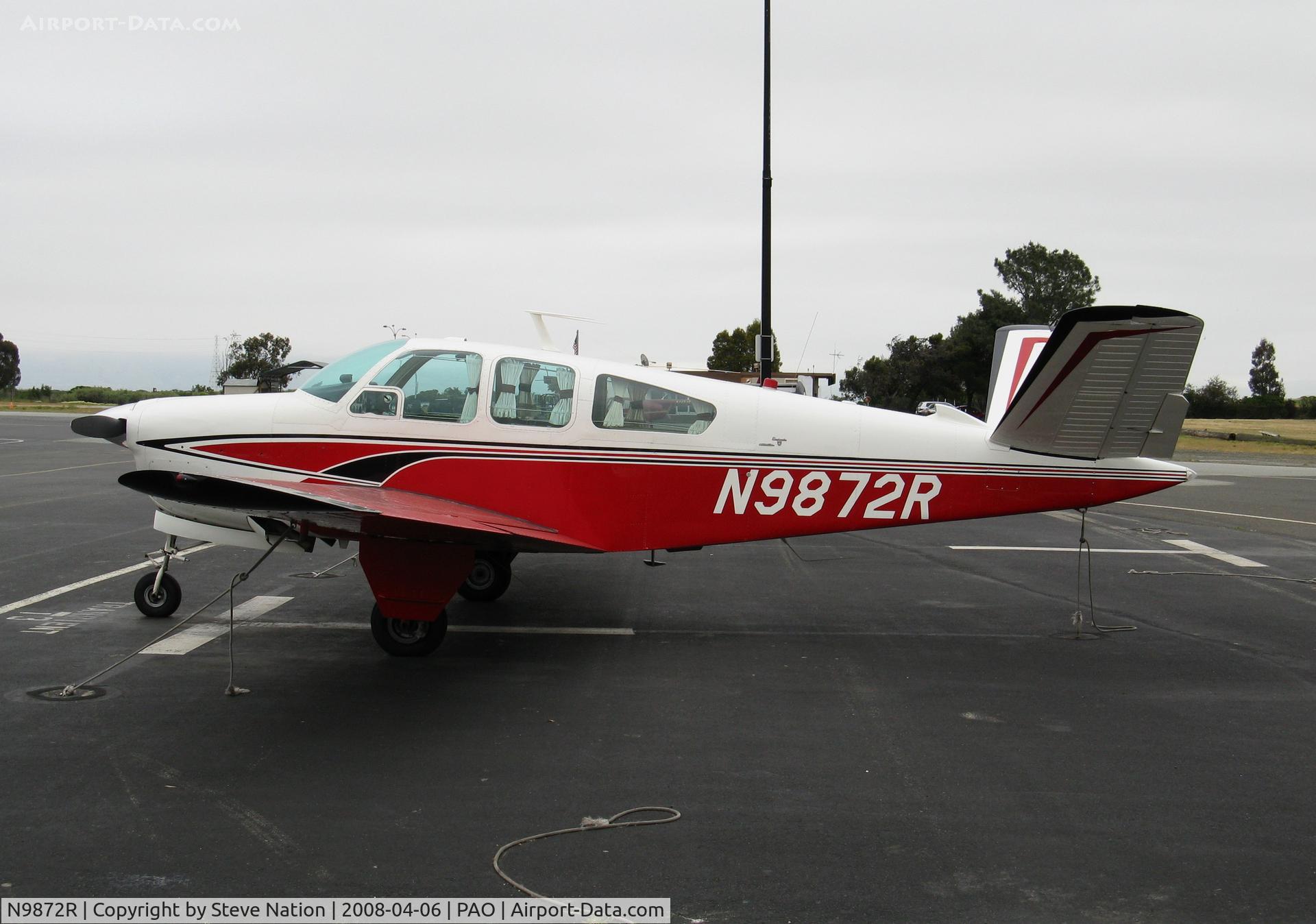 N9872R, 1960 Beech M35 Bonanza C/N D-6425, 1960 Beech M35 @ Palo Alto, CA