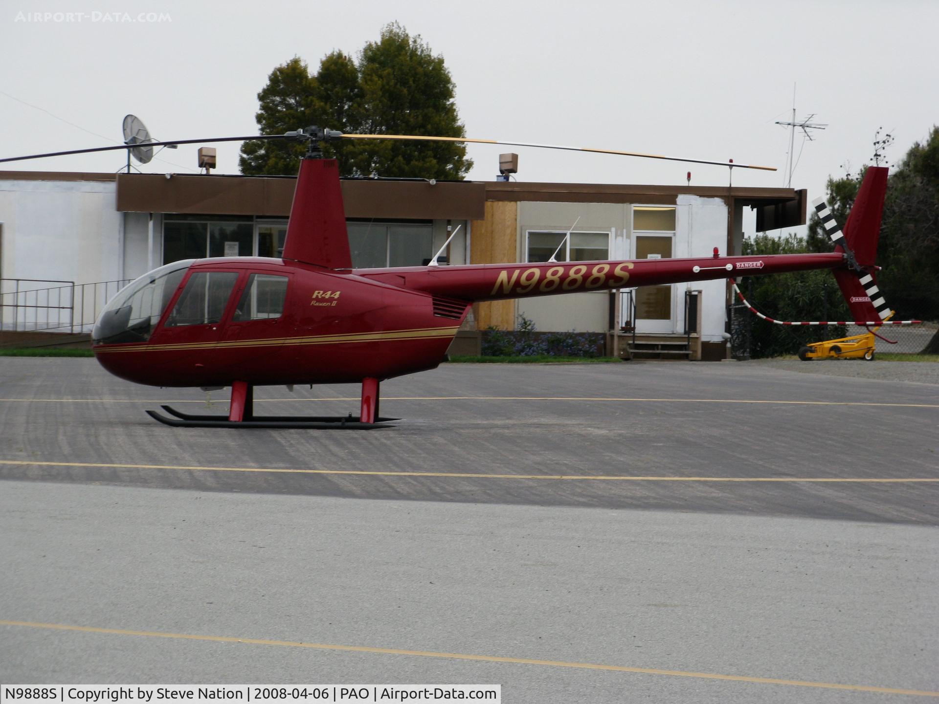 N9888S, 2007 Robinson R44 II C/N 11821, Very maroon 2007 Robinson Helicopter Company R44 II @ Palo Alto, CA