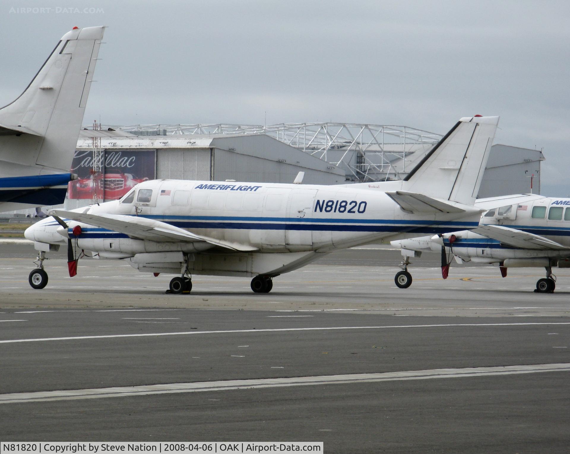 N81820, 1987 Beech C99 Airliner C/N U-232, Ameriflight 1987 Beech C-99 freighter @ Oakland, CA