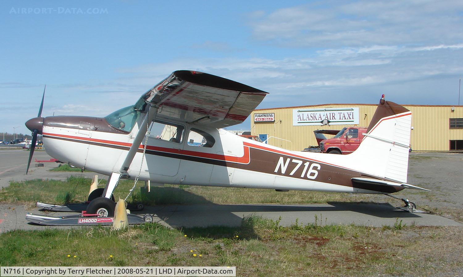 N716, 1961 Cessna 180E C/N 18051088, Cessna 180E at Lake Hood