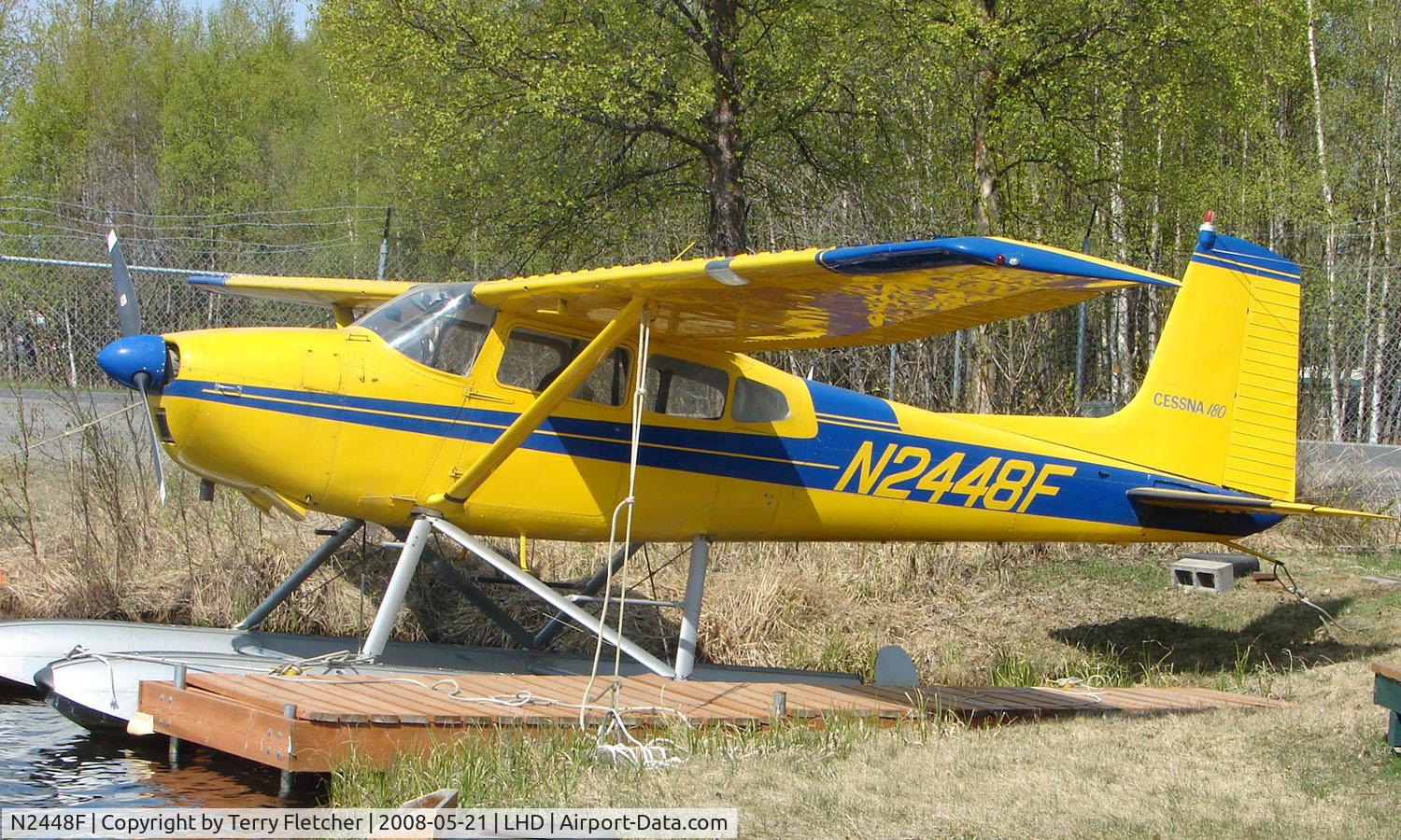 N2448F, 1965 Cessna 180H Skywagon C/N 18051648, Cessna 180H at Lake Hood