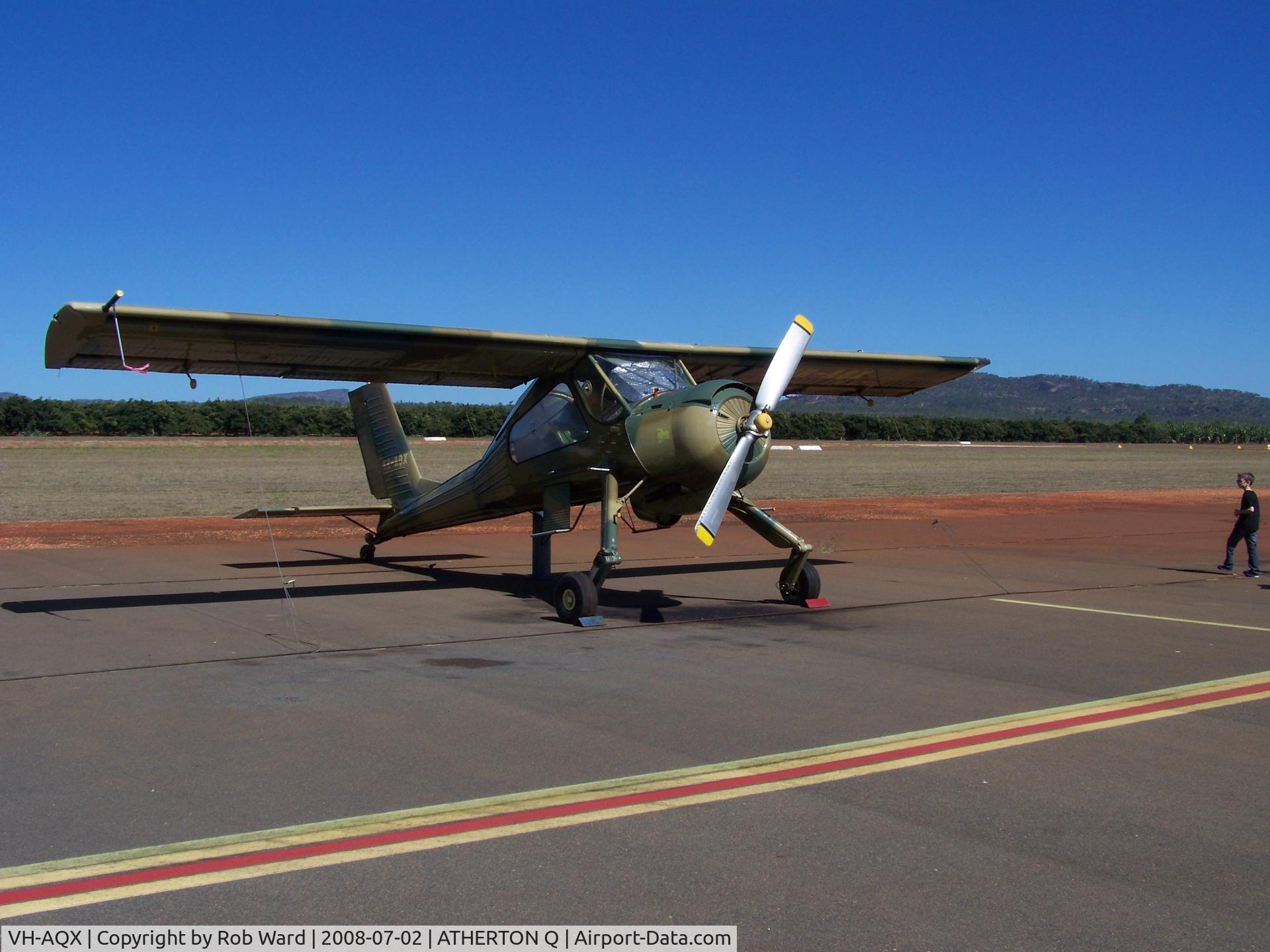 VH-AQX, 1992 PZL-Okecie PZL-104 Wilga 35A C/N CF21920938, At Atherton Airport 2008-07-02