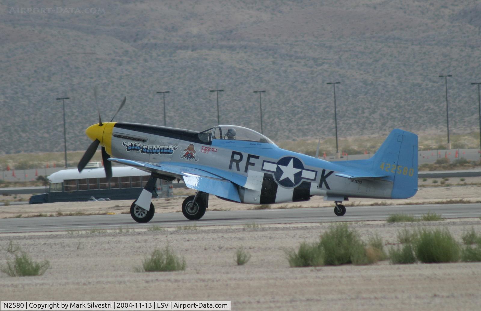 N2580, 1967 North American F-51D Mustang C/N AF-67-22580, Aviation Nation 2004