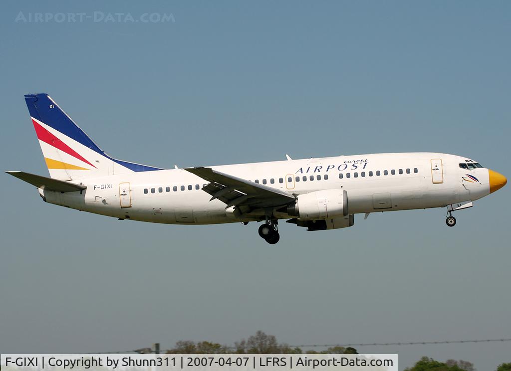 F-GIXI, 1987 Boeing 737-348F C/N 23809, On landing...