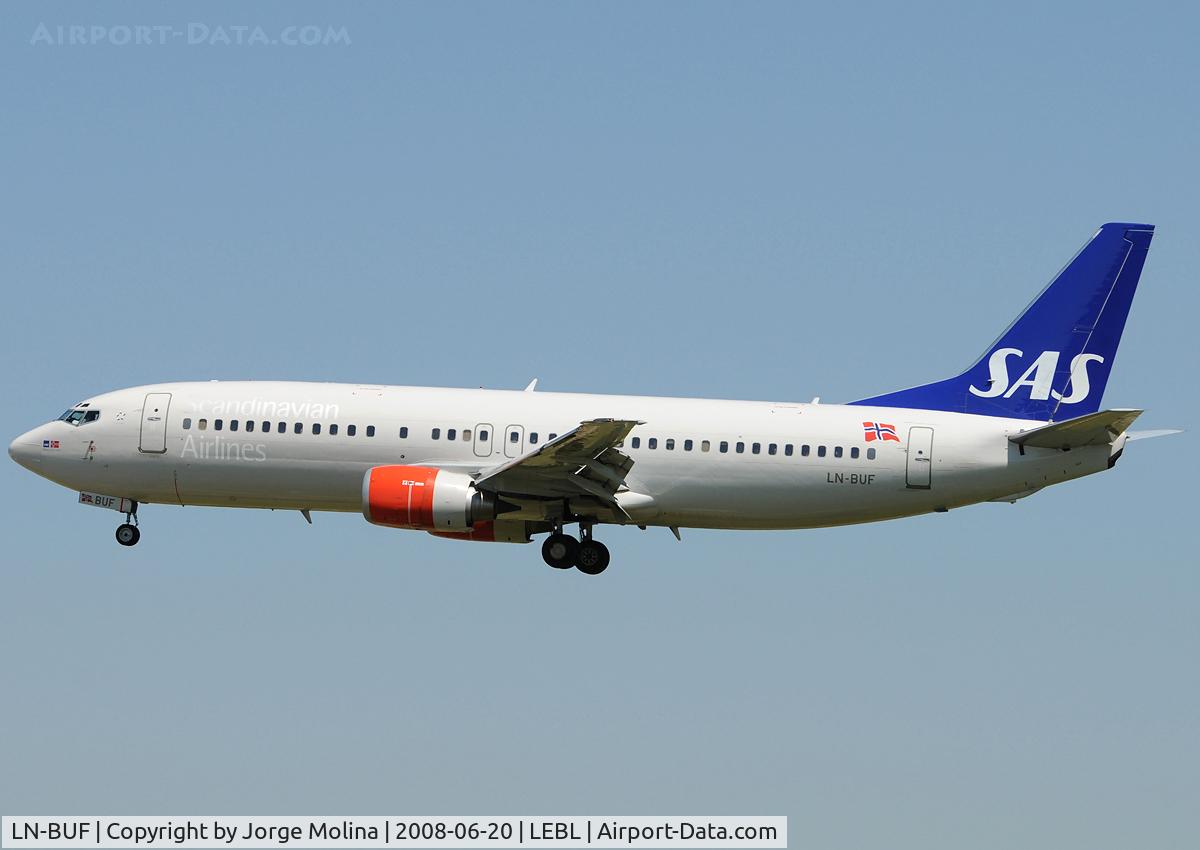LN-BUF, 1997 Boeing 737-405 C/N 25795, Now with basic colours SAS.