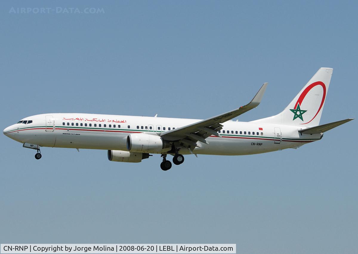 CN-RNP, 2000 Boeing 737-8B6 C/N 28983, RAM on final to RWY 25R.