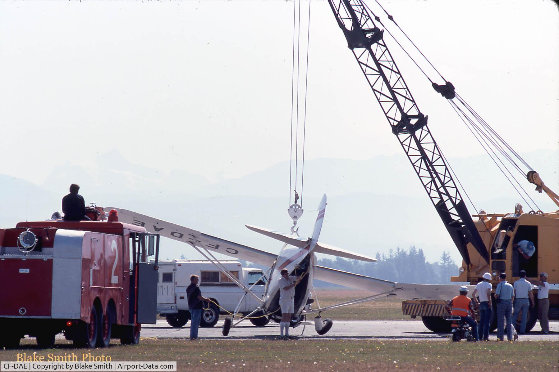 CF-DAE, 1941 Fairchild 24W-41A C/N W41-373, Abbotsford Airshow, Aug 1980