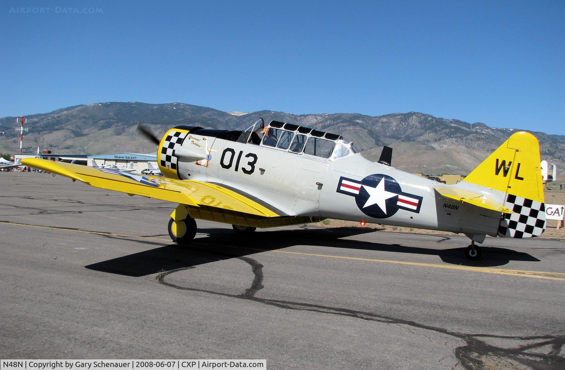 N48N, 1942 North American T-6G (AT-6B) Texan C/N 84-7699, One of a group of four similar warbirds at the Carson City AP Open House