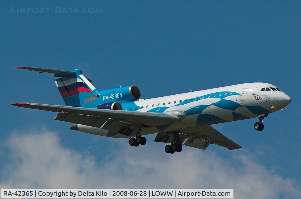 RA-42365, 1989 Yakovlev Yak-42D C/N 4520424811447, AERO RENT YAK 42D