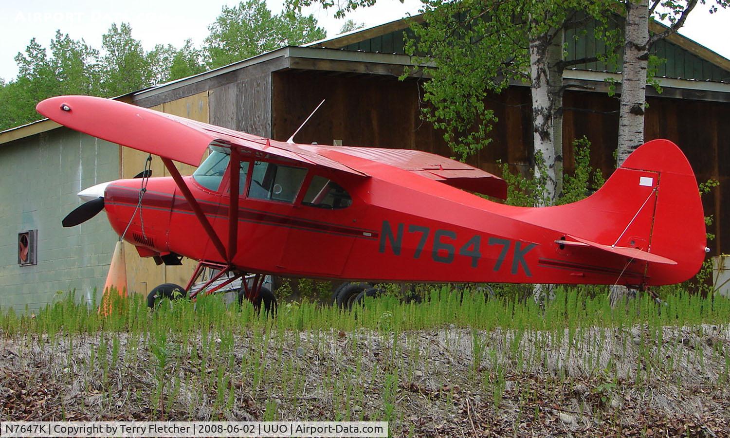 N7647K, 1950 Piper PA-20 Pacer C/N 20-468, Piper Pa-20 at Willow AK