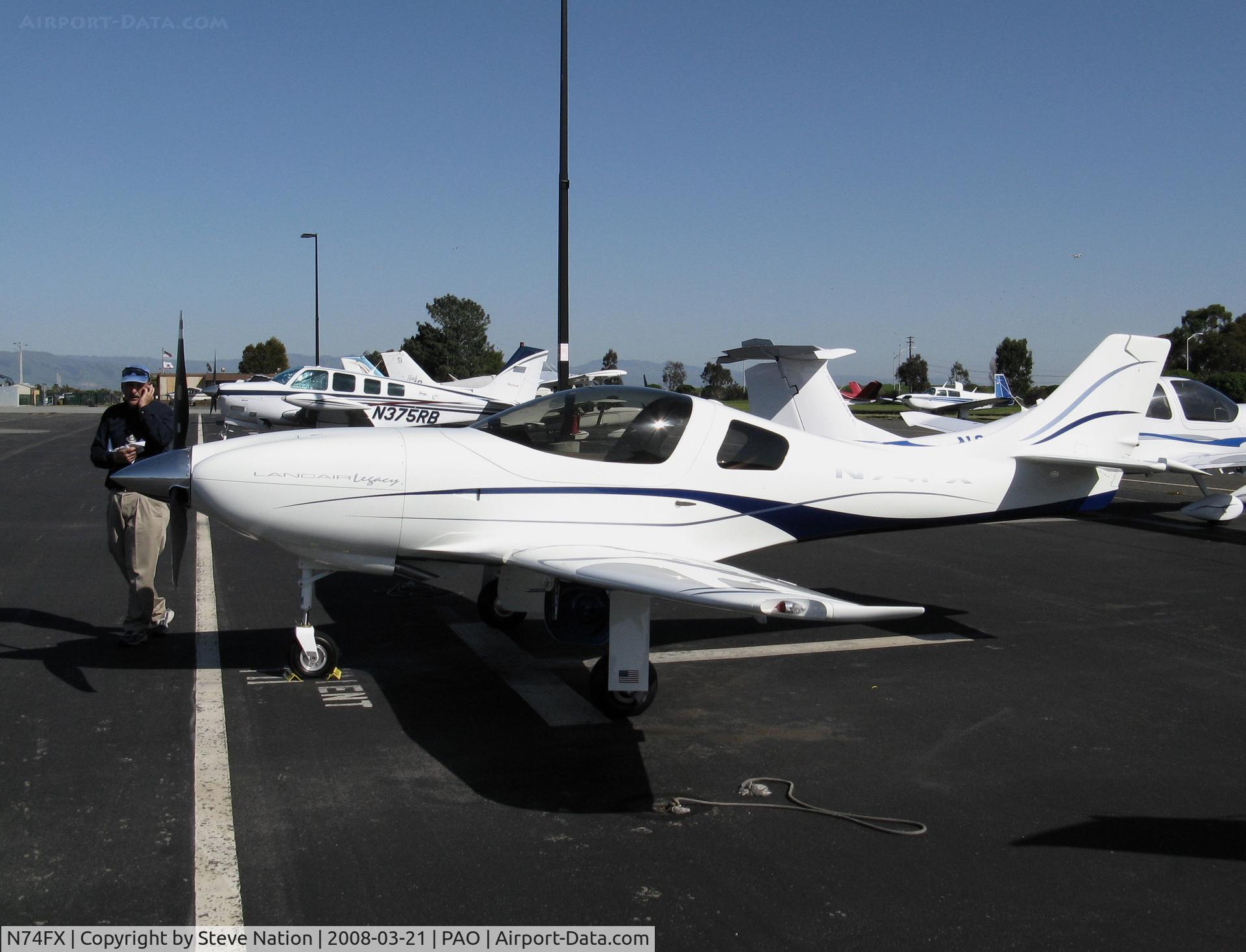 N74FX, 2007 Lancair Legacy C/N L2K-283, 2007 Larson Erik LANCAIR LEGACY @ Palo Alto, CA