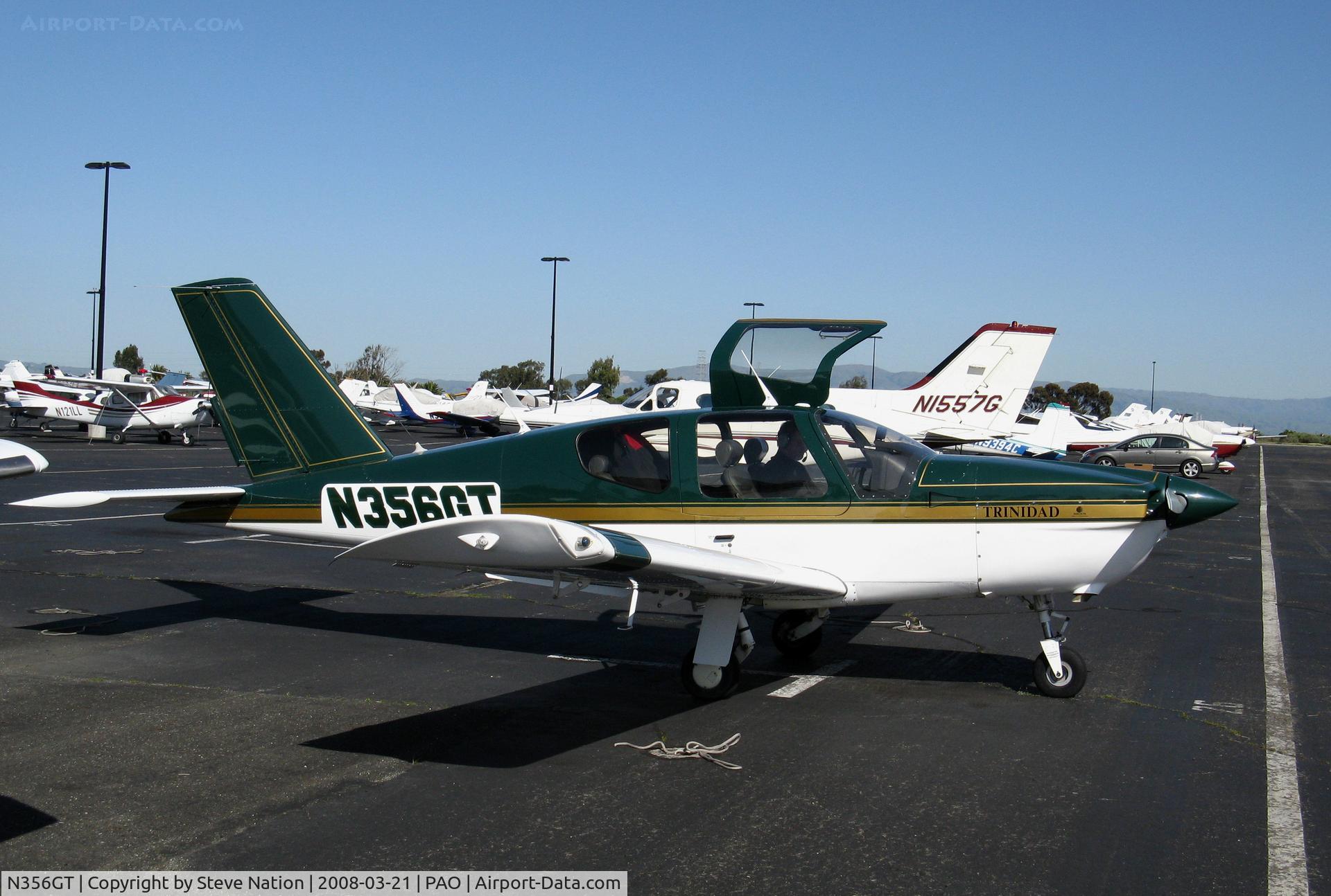 N356GT, 1998 Socata TB-20 TRINIDAD C/N 1850, 1998 Socata TB-20 TRINIDAD hatch open @ Palo Alto, CA