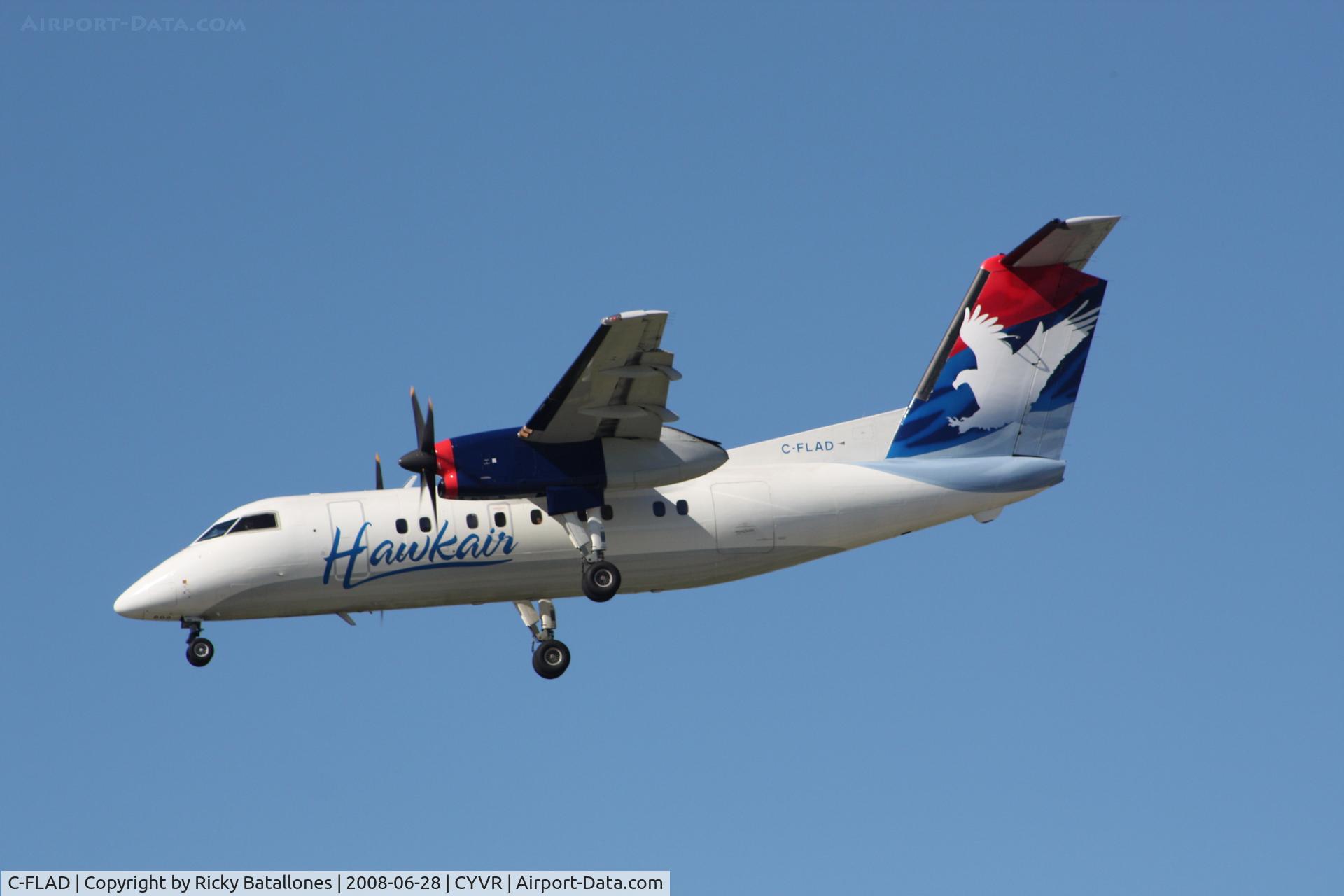 C-FLAD, 1990 De Havilland Canada DHC-8-102 Dash 8 C/N 205, Hawk Air