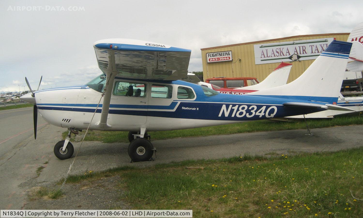 N1834Q, 1975 Cessna U206F Stationair C/N U20602941, Cessna U206F at Lake Hood