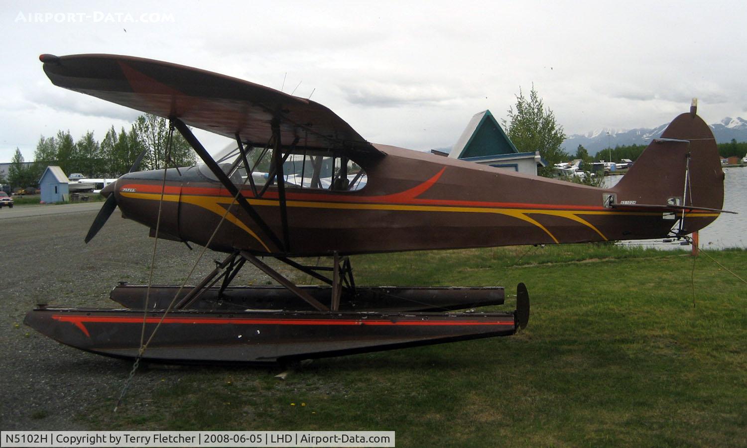N5102H, 1948 Piper PA-14 Family Cruiser C/N 14-106, 1948 Piper Pa-14 at Lake Hood with candidate for smallest tail number marking
