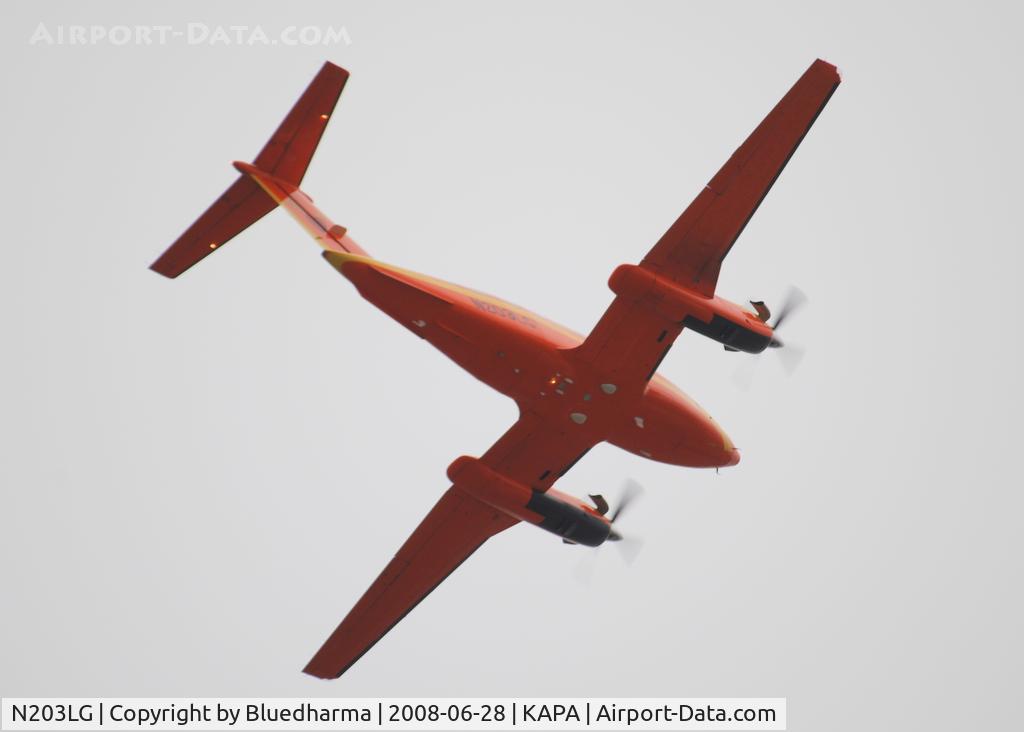 N203LG, 1981 Beech B200 King Air C/N BB-926, Flight for life Takeoff from 35R.