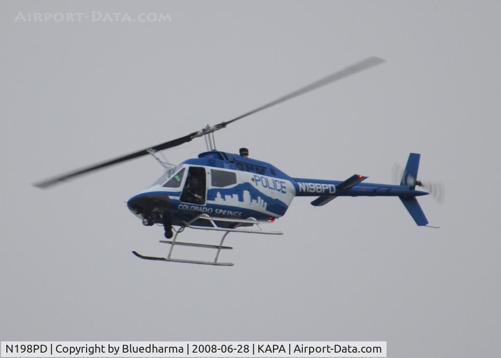 N198PD, 1968 Bell OH-58A-BF Kiowa C/N 68-16947 (40261), City Of Colorado Springs Police Department Leaving APA.