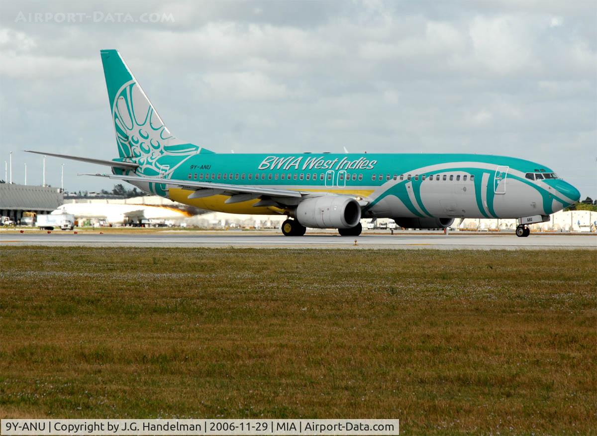 9Y-ANU, 2000 Boeing 737-8Q8 C/N 28235, CLEARED FOR TAKE OFF AT MIA