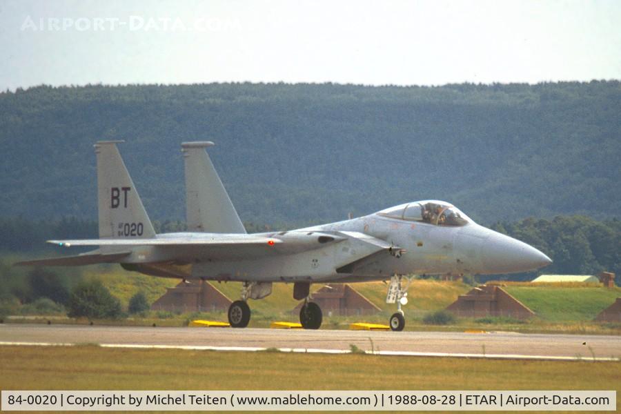 84-0020, McDonnell Douglas F-15C Eagle C/N 0930/C323, 36th Tactical Fighter Wing