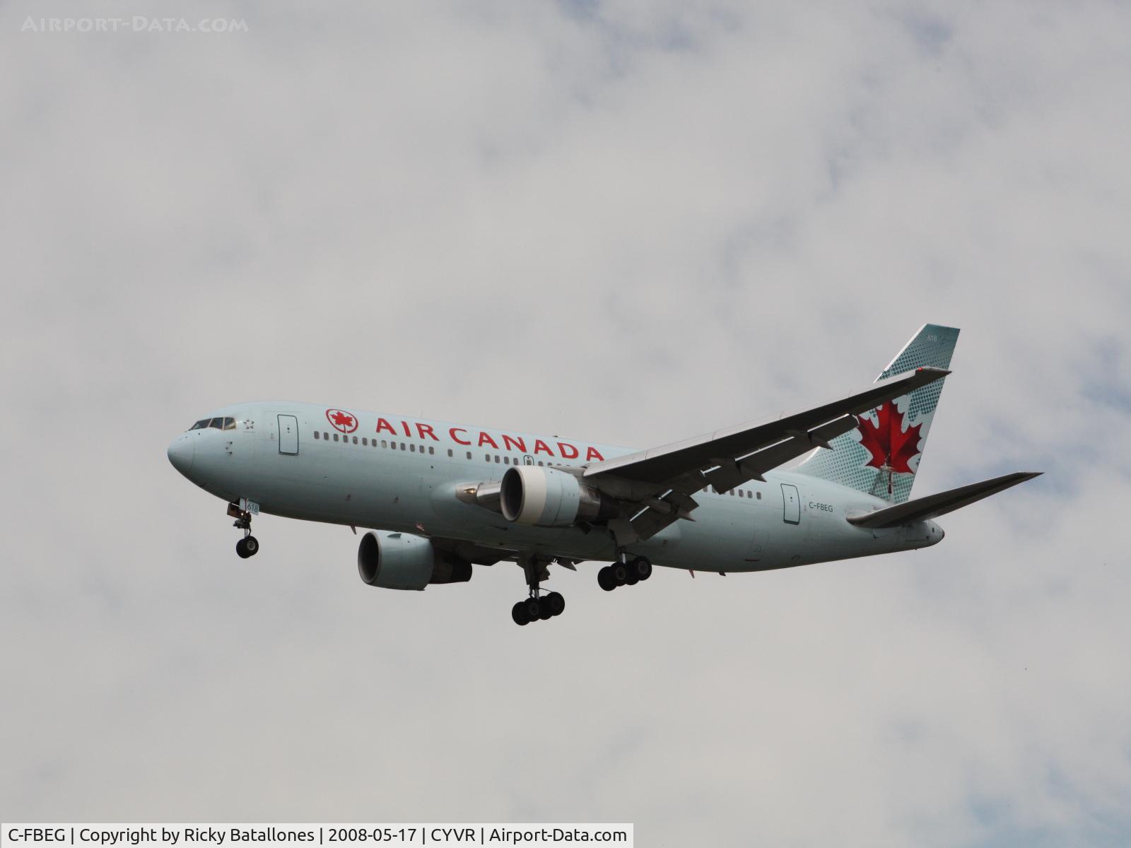 C-FBEG, 1989 Boeing 767-233/ER C/N 24324, Air Canada