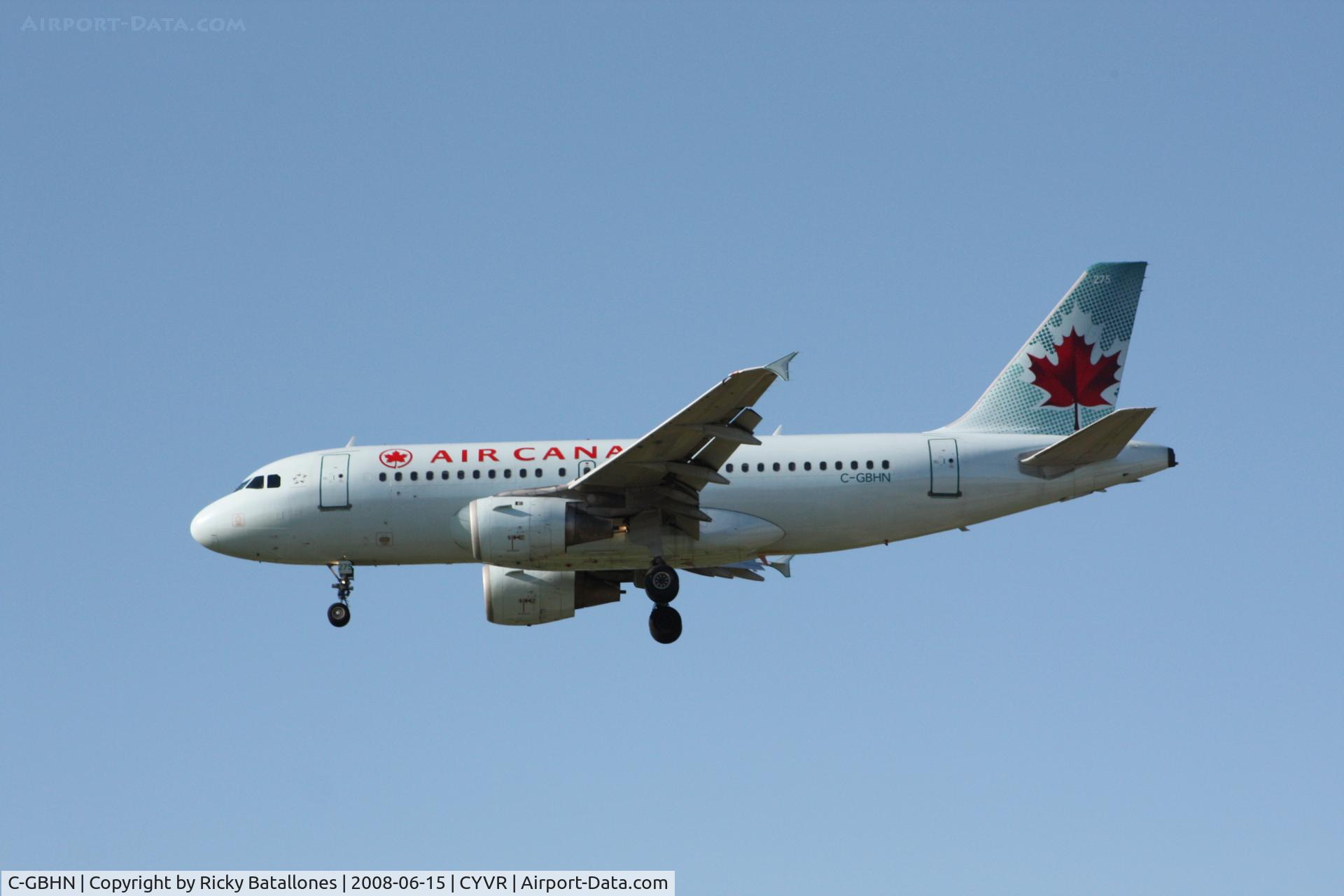 C-GBHN, 1997 Airbus A319-114 C/N 773, Air Canada