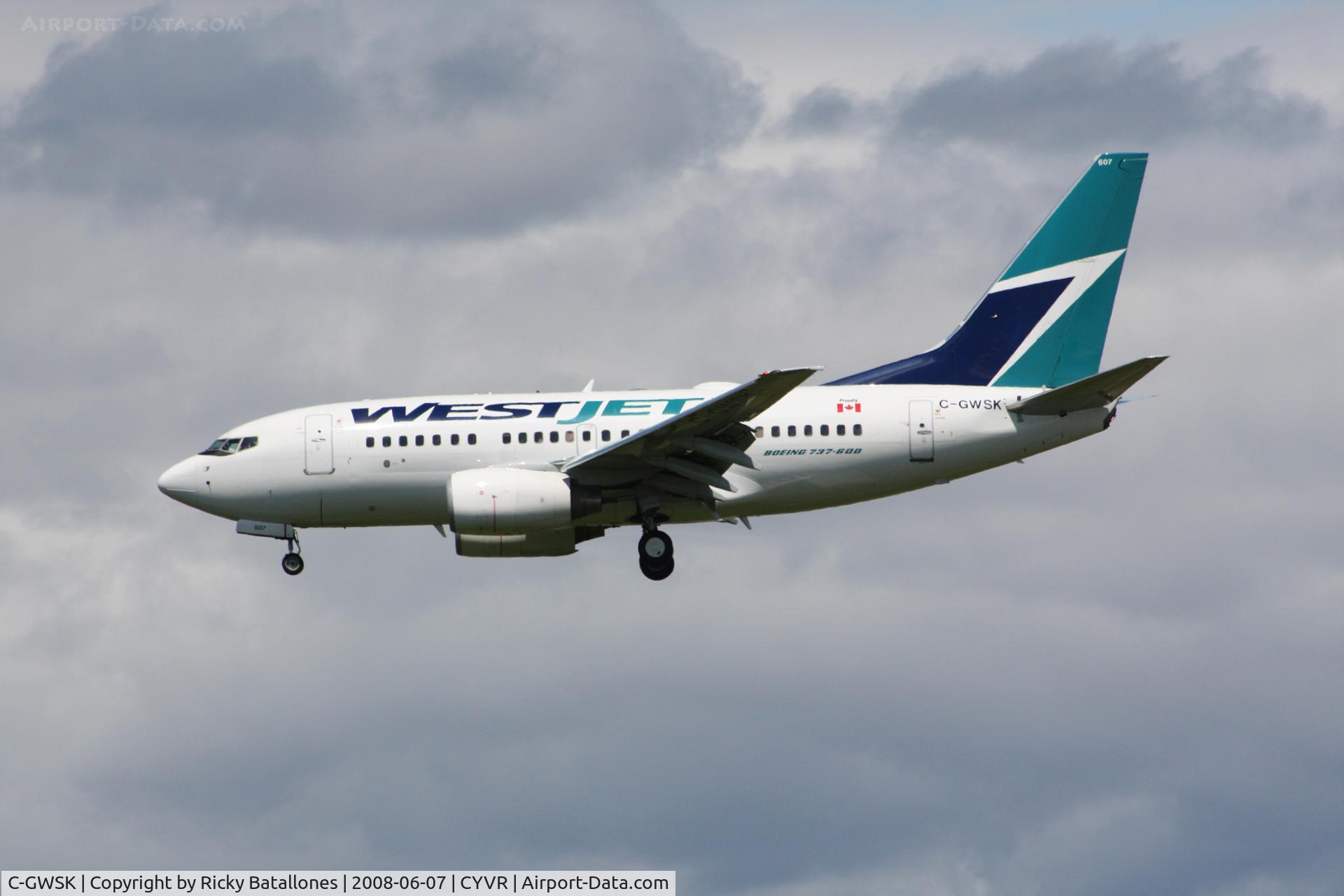 C-GWSK, 2006 Boeing 737-6CT C/N 34287, Westjet