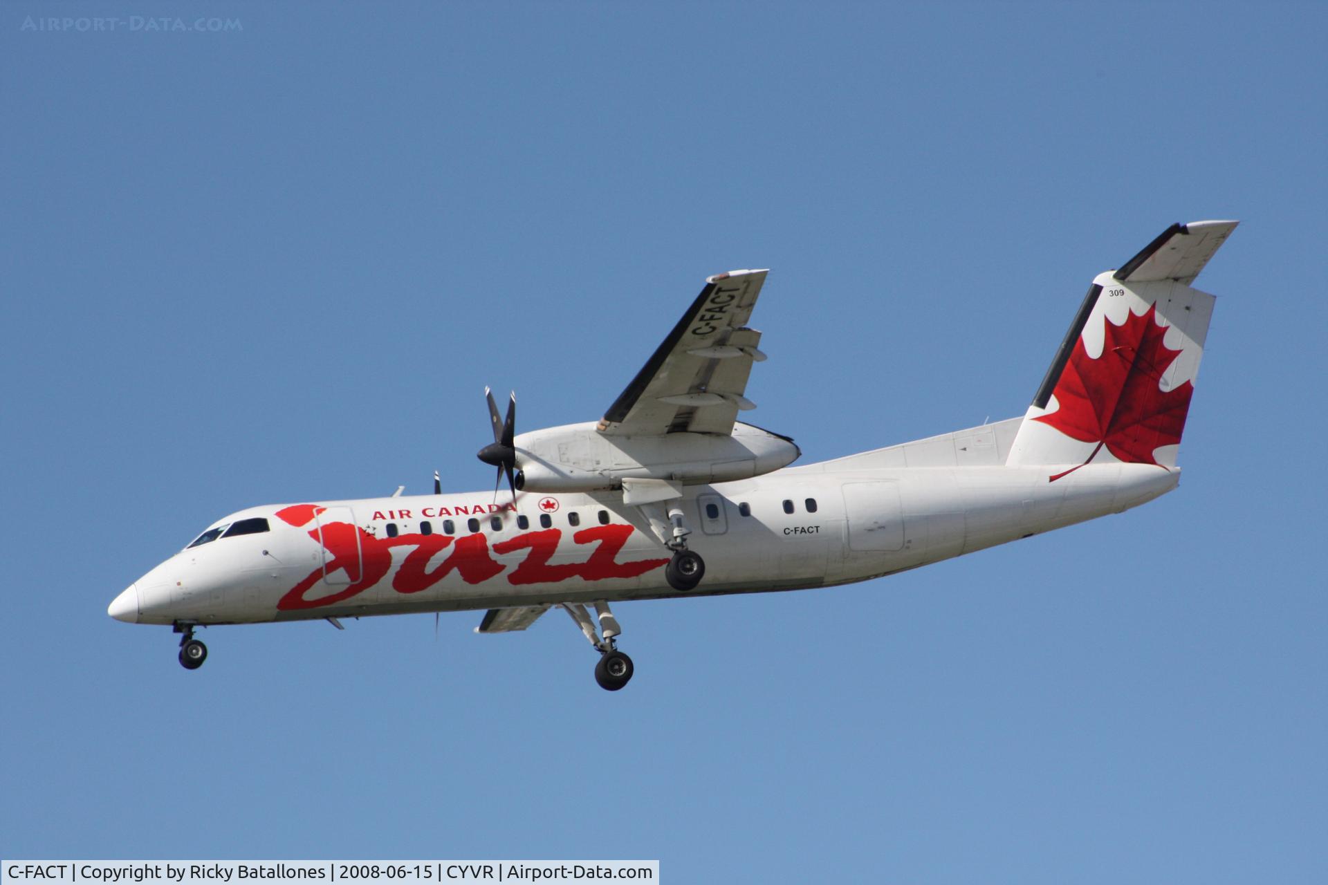 C-FACT, 1991 De Havilland Canada DHC-8-311 Dash 8 C/N 262, Air Canada Jazz