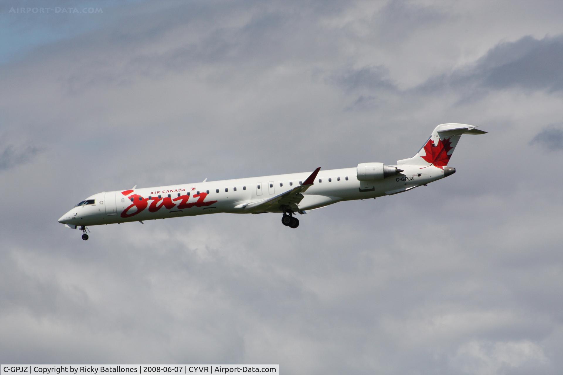 C-GPJZ, 2005 Canadair CRJ-705ER (CL-600-2D15) Regional Jet C/N 15055, Air Canada Jazz