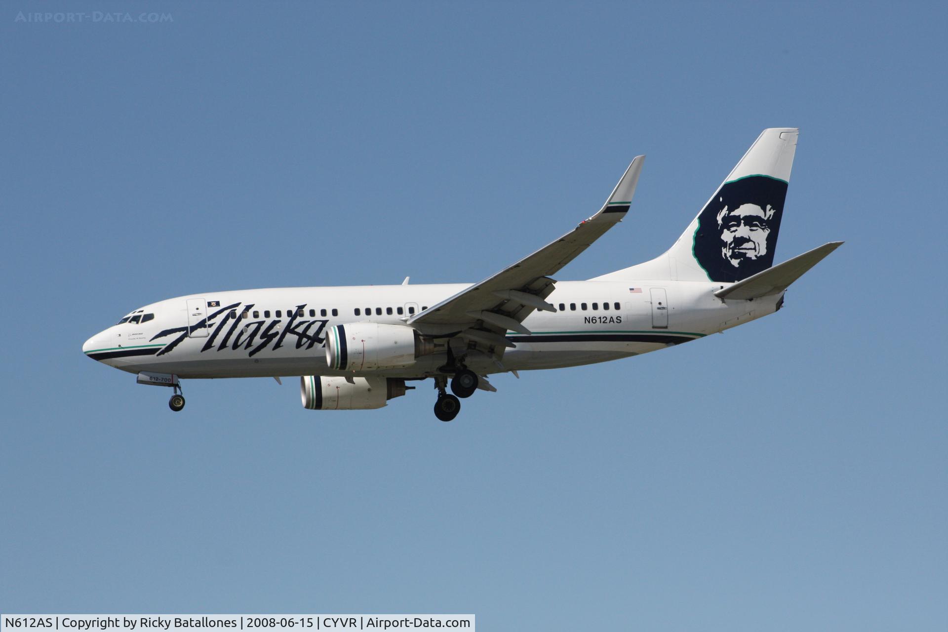 N612AS, 1999 Boeing 737-790 C/N 30162, Alaska Airlines