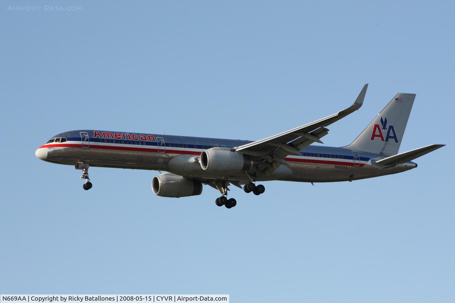 N669AA, 1992 Boeing 757-223 C/N 25334, American Airlines