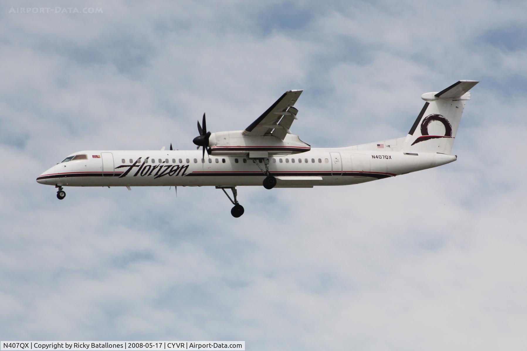 N407QX, 2001 Bombardier DHC-8-402 Dash 8 C/N 4049, Horizon Air