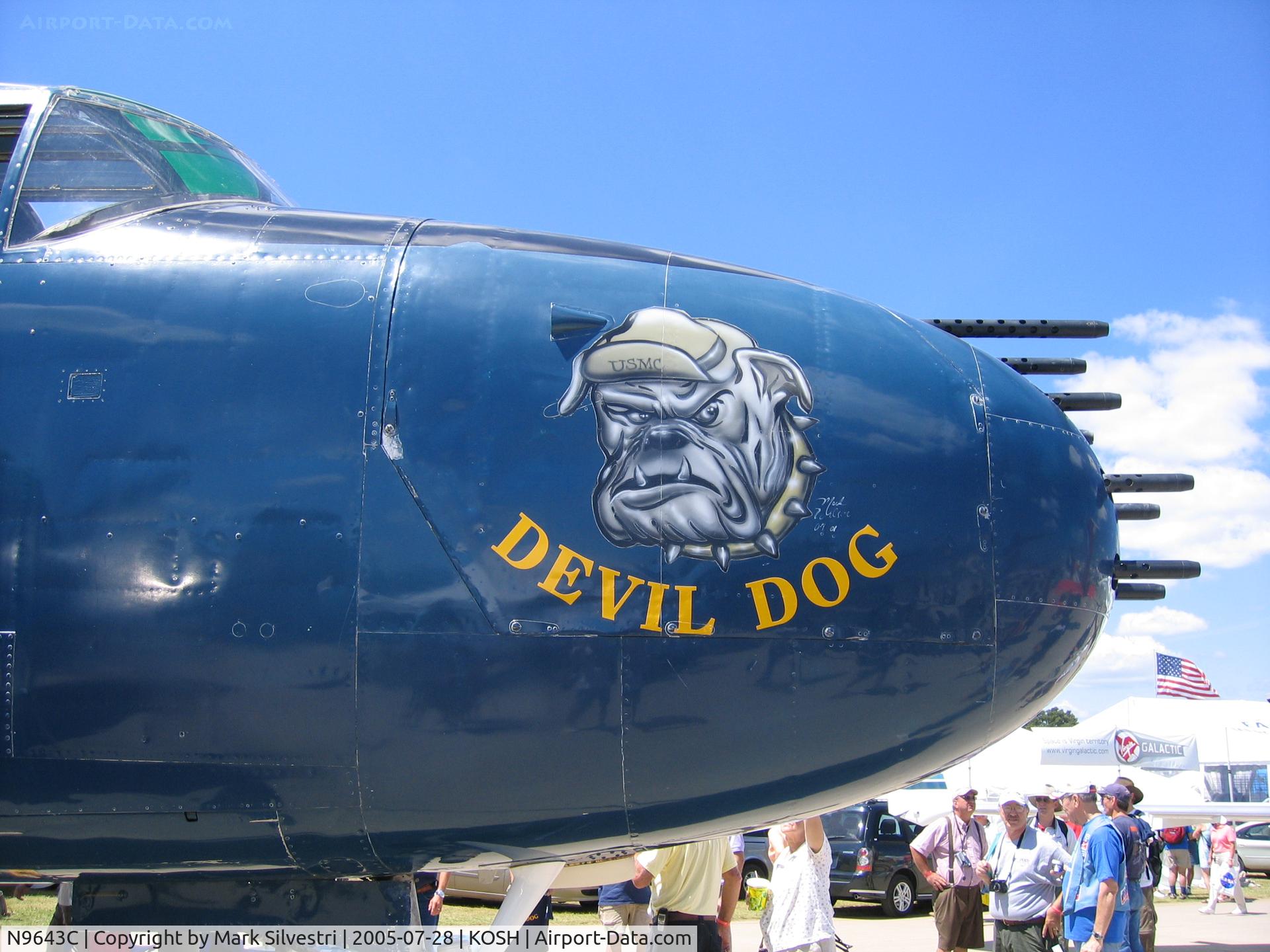 N9643C, 1944 North American B-25J Mitchell Mitchell C/N 108-47512, Oshkosh 2005