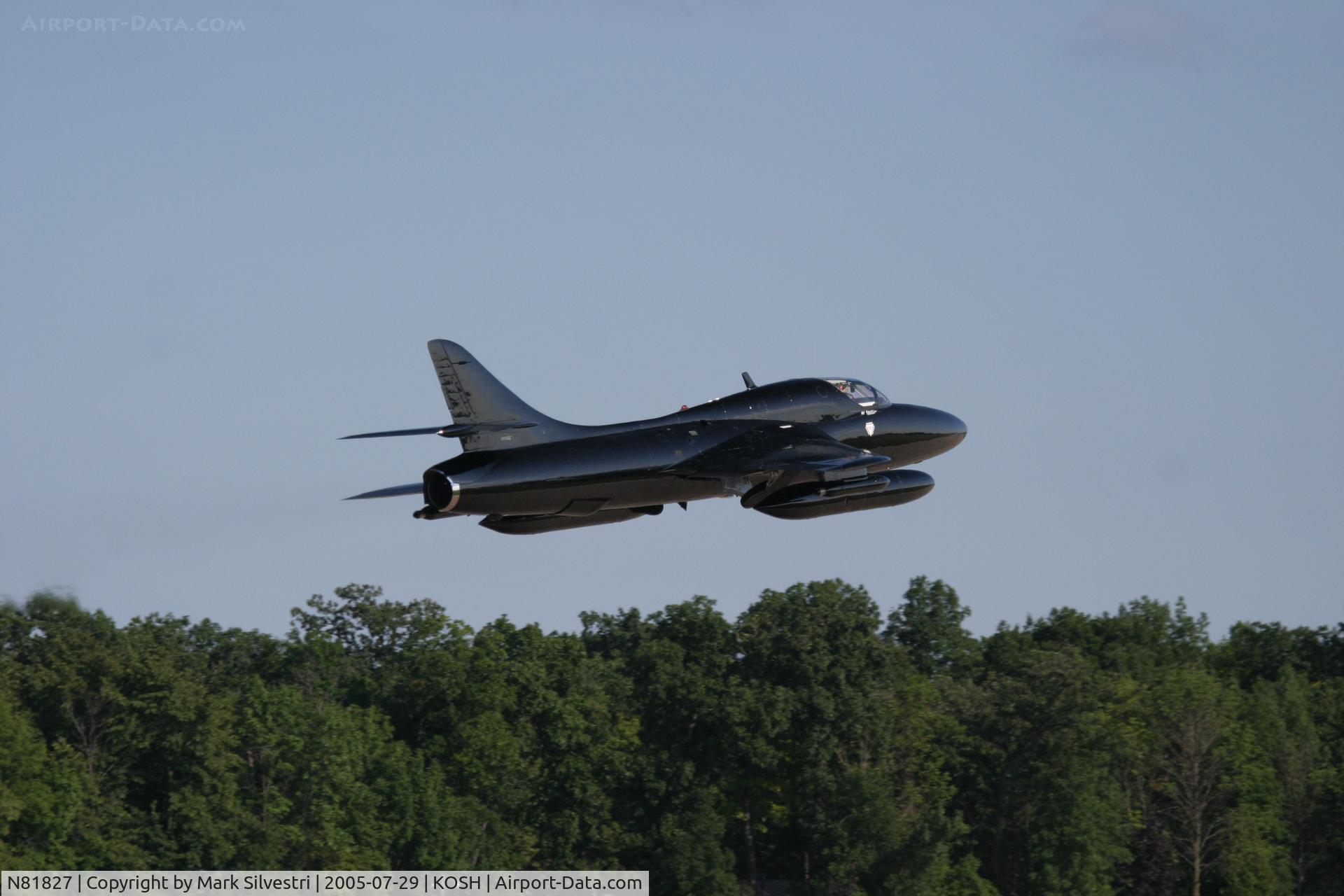 N81827, Hawker Hunter T75A C/N 41H-670829 see comment, Oshkosh 2005