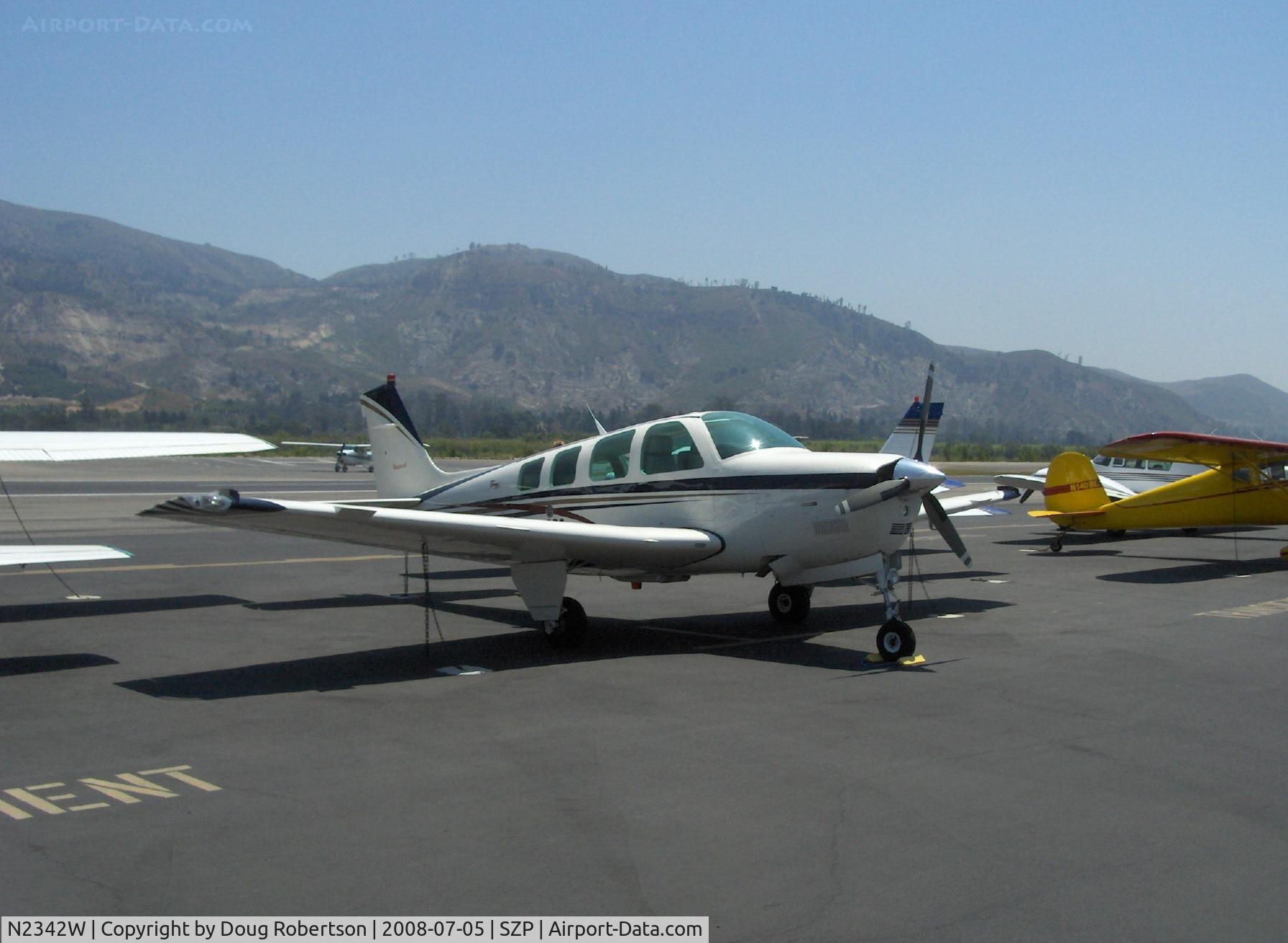 N2342W, 1998 Raytheon Aircraft Company A36 Bonanza C/N E-3191, 1998 Raytheon Beech A36 BONANZA, Continental IO-550-B 300 HP