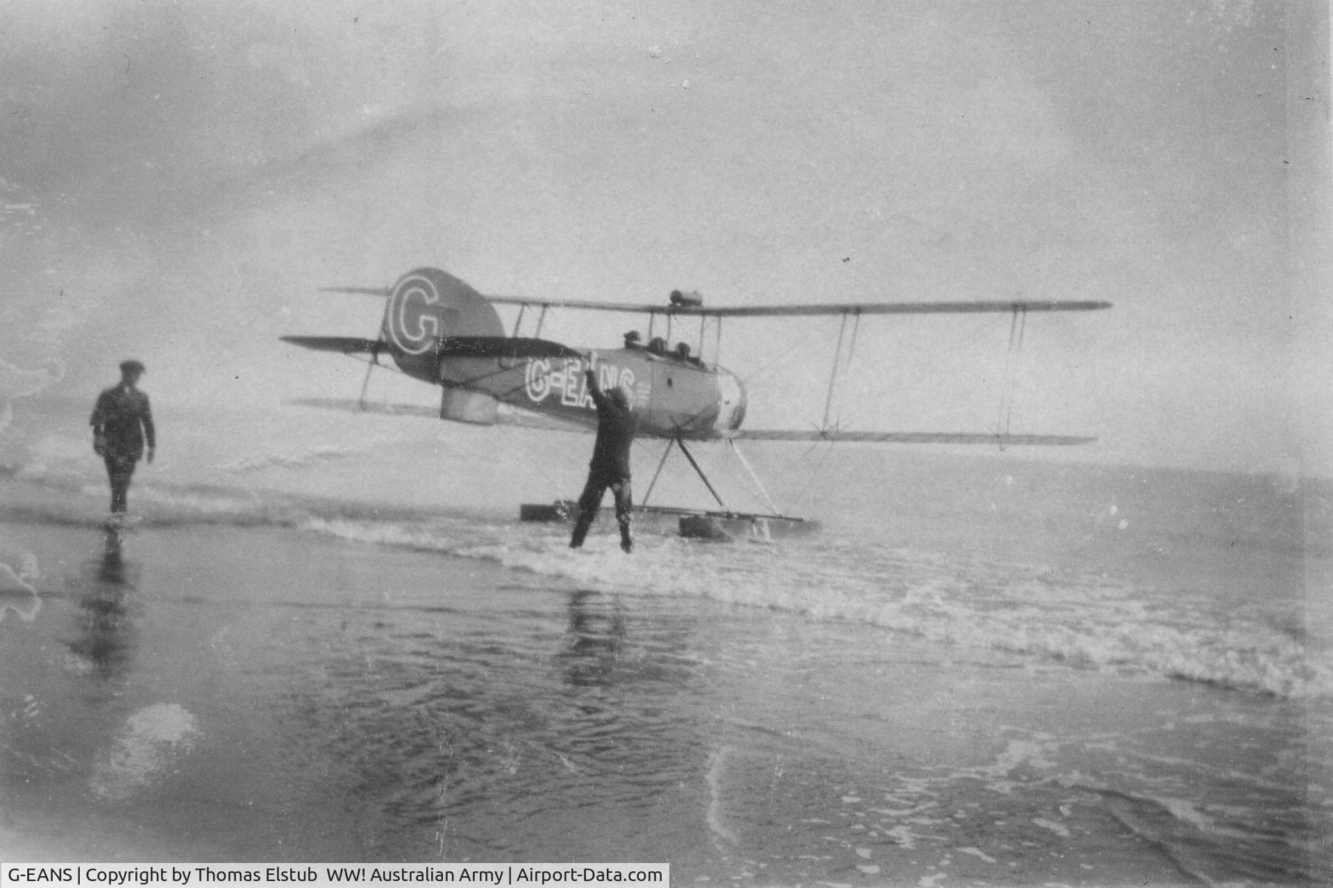 G-EANS, Avro 504L C/N E4, England Beach in 1918
