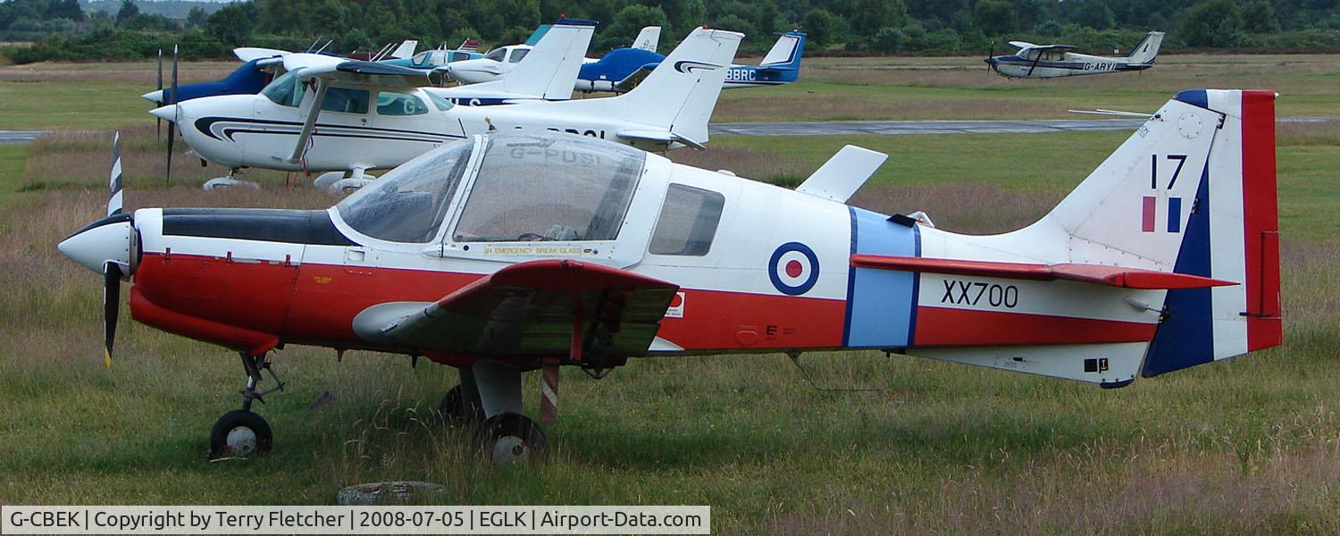 G-CBEK, 1975 Scottish Aviation Bulldog T.1 C/N BH120/349, This Bulldog retains its military markings as XX700