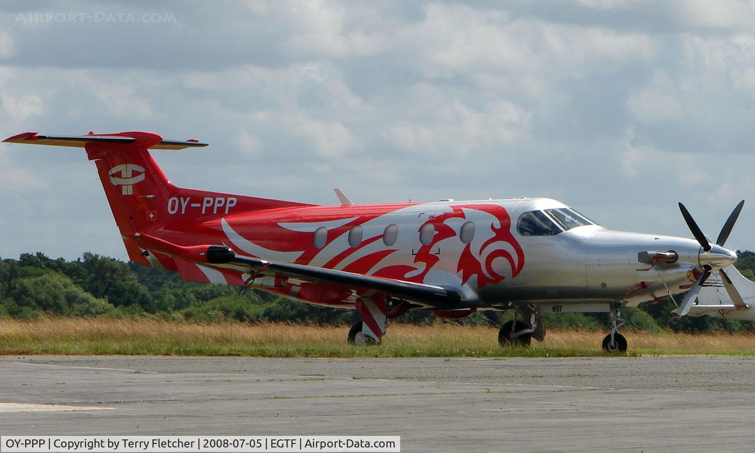 OY-PPP, 2006 Pilatus PC-12/47 C/N 0697, Smart looking , Danish registered PC-12 at Fairoaks