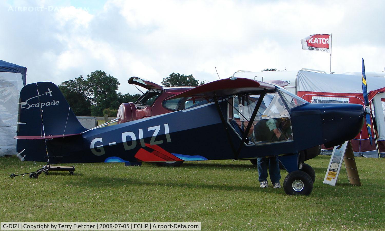 G-DIZI, 2004 Escapade 912(1) C/N BMAA/HB/355, At Popham airfield on 2008 LAA Regional Rally Day