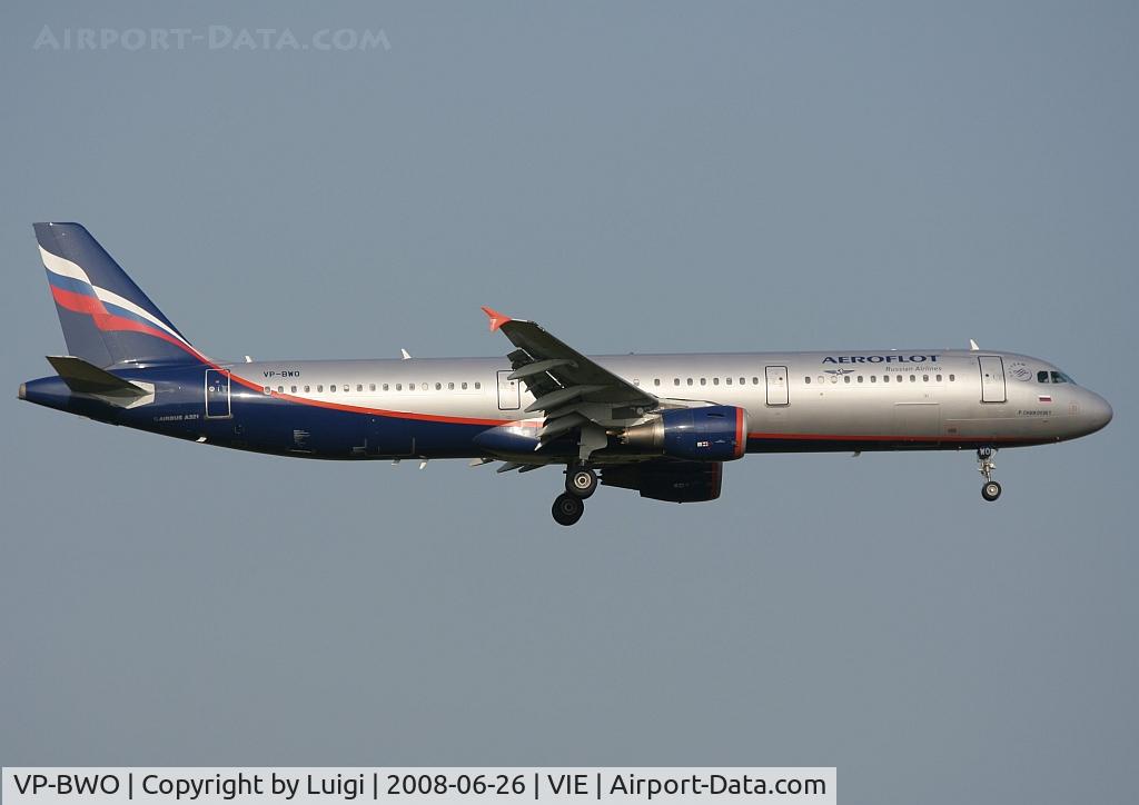 VP-BWO, 2004 Airbus A321-211 C/N 2337, Aeroflot A321