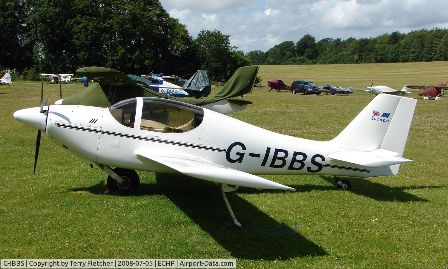 G-IBBS, 1997 Europa Monowheel C/N PFA 247-12745, Europa At Popham airfield on 2008 LAA Regional Rally Day