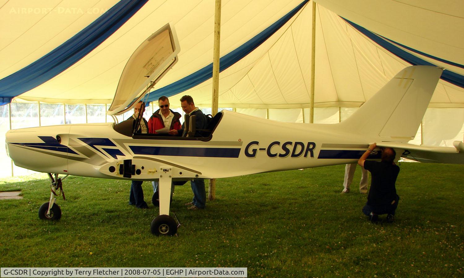 G-CSDR, 2008 Corvus CA22 C/N CA22-010, Not formerley registered yet but on display at the 2008 LAA meet at Popham