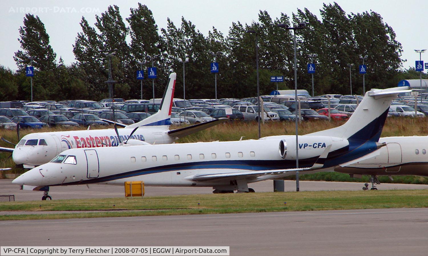VP-CFA, 2010 Embraer EMB-135BJ Legacy C/N 14500637, Embraer Legacy at Luton