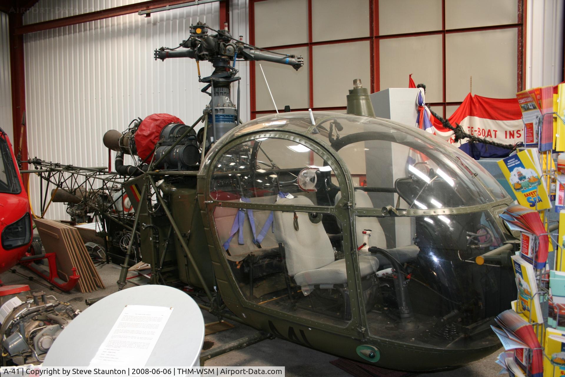A-41, 1967 Aerospatiale SA-318C Alouette II Astazou C/N 1958/586C-A41, Taken at the Helicopter Museum (http://www.helicoptermuseum.co.uk/)