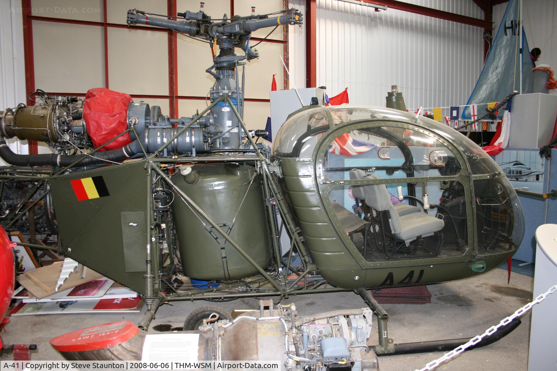A-41, 1967 Aerospatiale SA-318C Alouette II Astazou C/N 1958/586C-A41, Taken at the Helicopter Museum (http://www.helicoptermuseum.co.uk/)